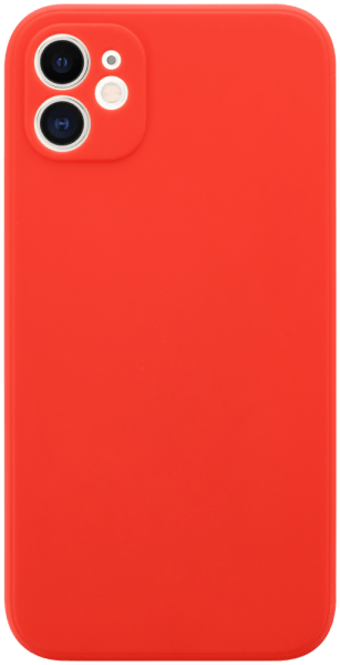 Apple iPhone 11 szilikon tok kameravédővel matt piros