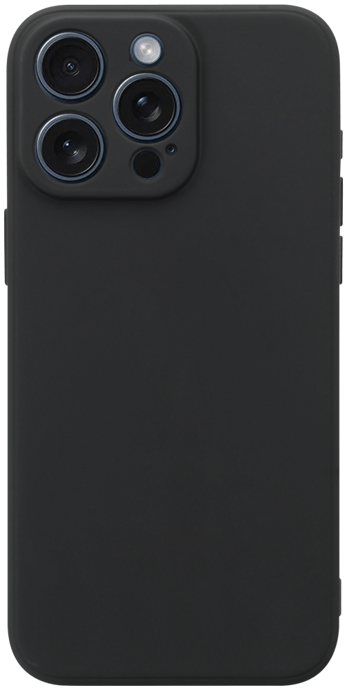 Apple iPhone 15 Pro Max szilikon tok kameravédővel matt fekete
