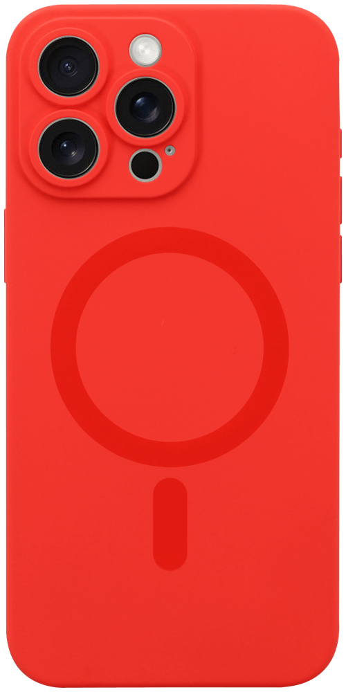 Apple iPhone 15 Pro Max szilikon tok gyári MagSafe kameravédővel piros