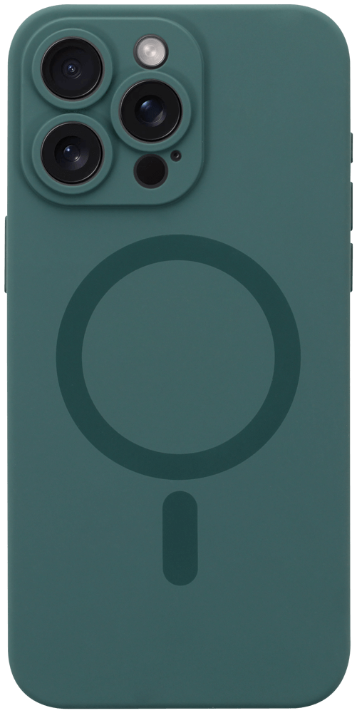 Apple iPhone 15 Pro Max szilikon tok gyári MagSafe kameravédővel sötétzöld