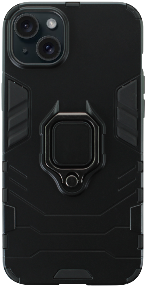 Apple iPhone 15 Plus ütésálló tok légpárnás sarkas, hibrid Ring Armor fekete