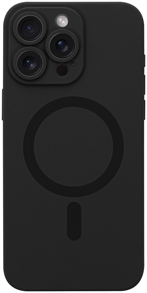 Apple iPhone 15 Pro Max szilikon tok gyári MagSafe kameravédővel fekete
