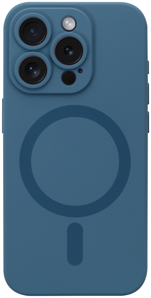 Apple iPhone 15 Pro szilikon tok gyári MagSafe kameravédővel sötétkék
