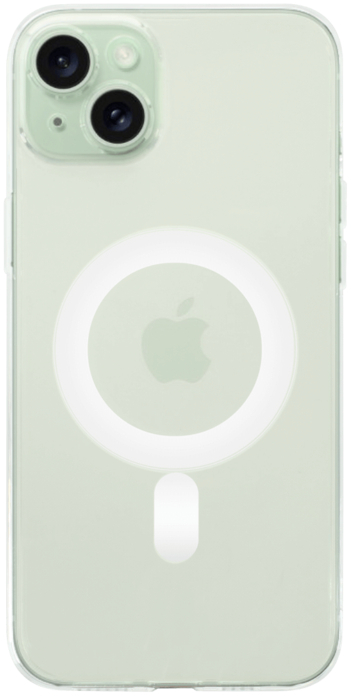 Apple iPhone 15 Plus szilikon tok gyári MagSafe kameravédővel átlátszó