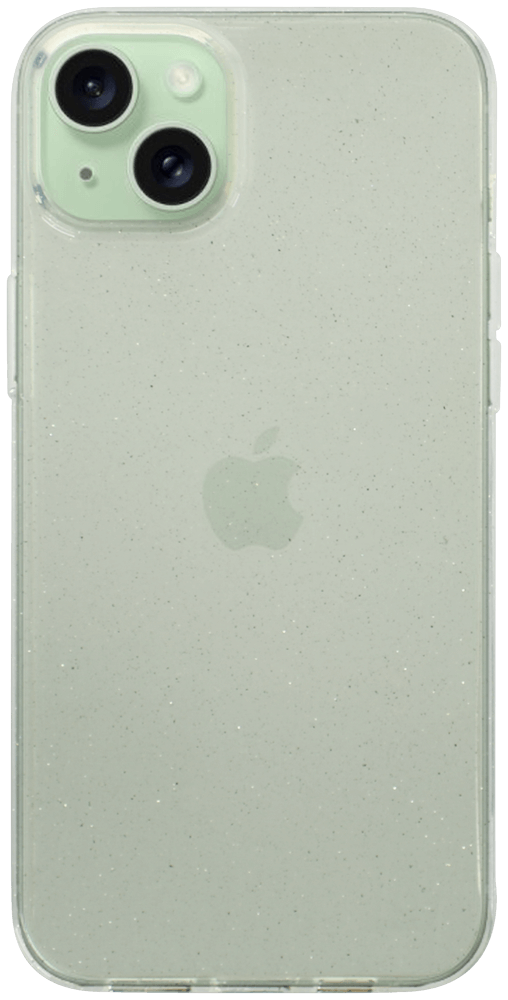 Apple iPhone 15 Plus szilikon tok csillogó átlátszó