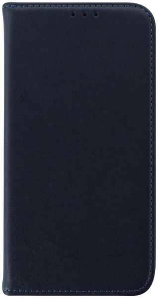 Apple iPhone 15 Pro oldalra nyíló flipes bőrtok valódi bőr sötétkék