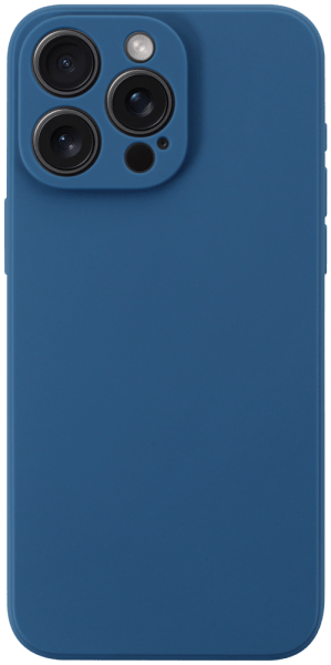 Apple iPhone 15 Pro Max szilikon tok kameravédővel matt sötétkék