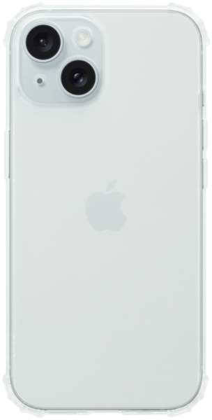 Apple iPhone 15 szilikon tok közepesen ütésálló légpárnás sarok kameravédővel átlátszó