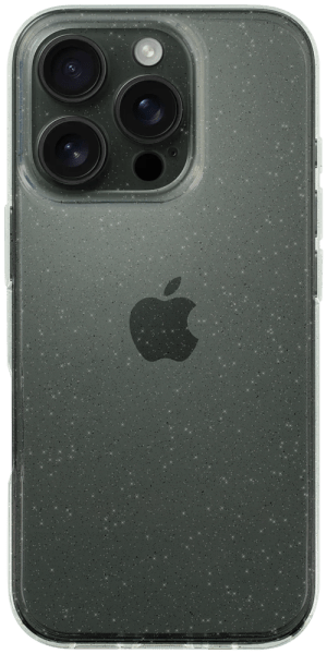 Apple iPhone 16 Pro szilikon tok kameravédővel csillogó átlátszó