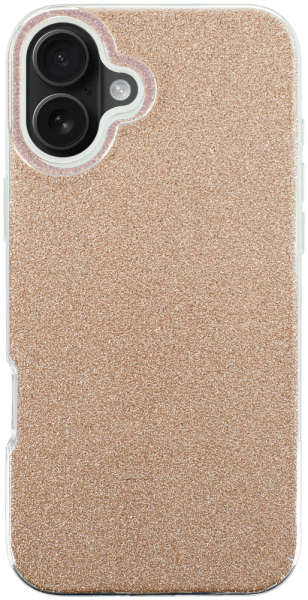 Apple iPhone 16 Plus szilikon tok csillogó hátlap arany