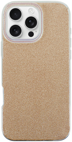 Apple iPhone 16 Pro Max szilikon tok csillogó hátlap arany