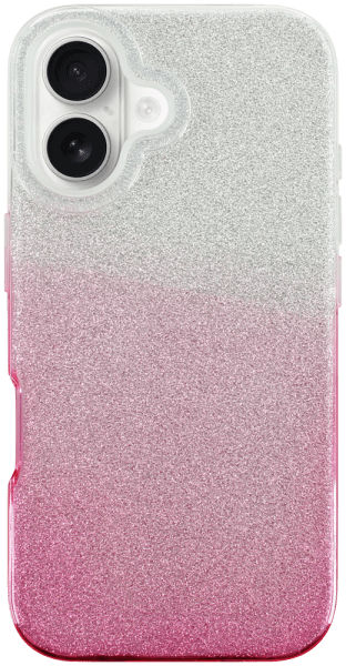 Apple iPhone 16 szilikon tok csillogó hátlap rózsaszín/ezüst