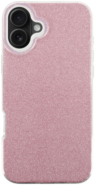 Apple iPhone 16 Plus szilikon tok csillogó hátlap rózsaszín