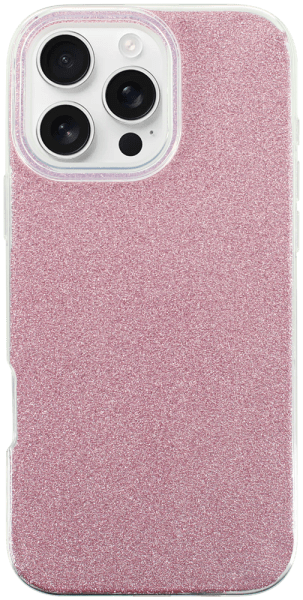 Apple iPhone 16 Pro Max szilikon tok csillogó hátlap rózsaszín