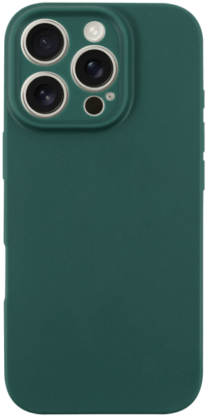 Apple iPhone 16 Pro szilikon tok kameravédővel matt sötétzöld
