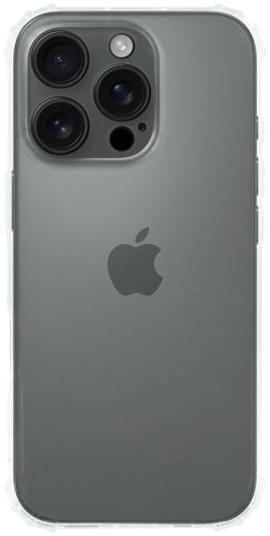 Apple iPhone 16 Pro szilikon tok közepesen ütésálló légpárnás sarok kameravédővel átlátszó