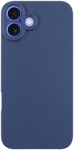 Apple iPhone 16 Plus szilikon tok kameravédővel matt sötétkék