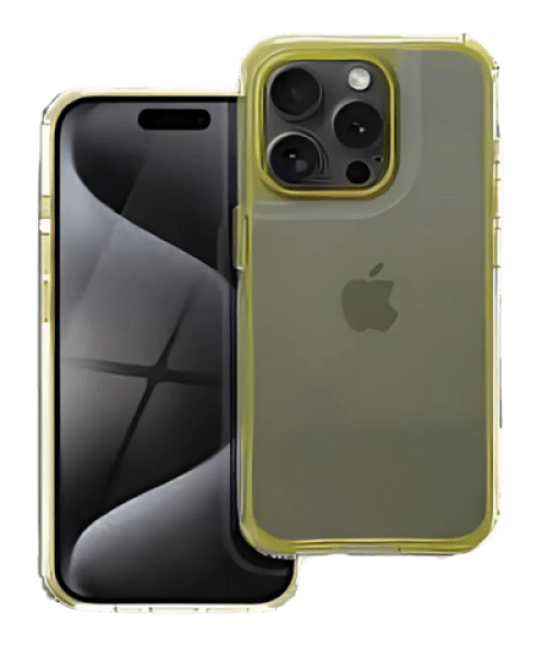 MATRIX CLEAR Tok iPhone 12 Készülékhez – Élénk Sárga Színben