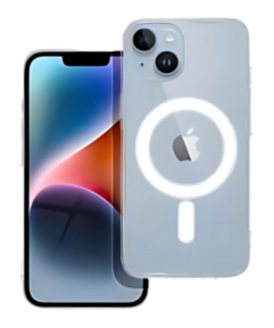 Apple iPhone 14 szilikon tok gyári MagSafe átlátszó