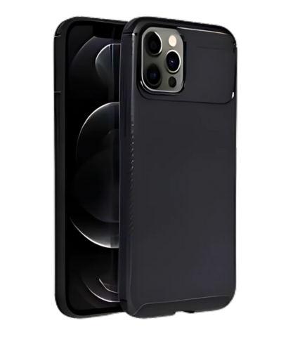CARBON PREMIUM tok iPhone 12 Pro Max-hoz - Fekete