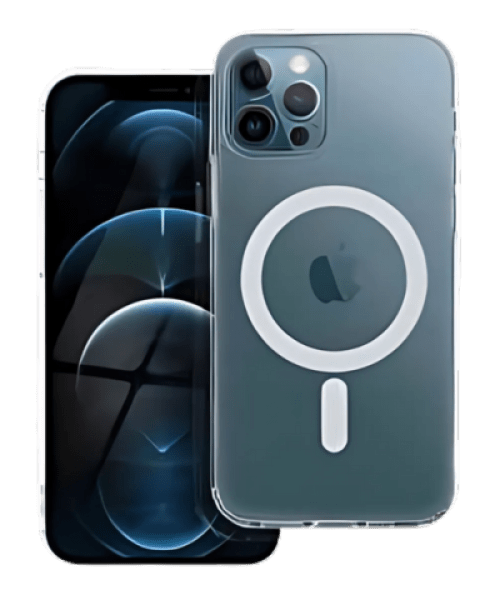 Frost Mag Cover – Kameravédelemmel Ellátott, MagSafe Kompatibilis Tok iPhone 12 Pro-hoz (Átlátszó)