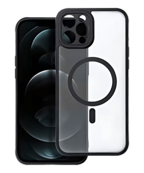 FULL MATTE MAG COVER – MagSafe Kompatibilis Tok iPhone 12 Pro Max-hoz (Fekete)