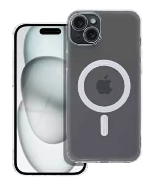 FROST MAG COVER –MagSafe kompatibilis tok kameravédelemmel iPhone 15 Plus készülékhez átlátszó színben