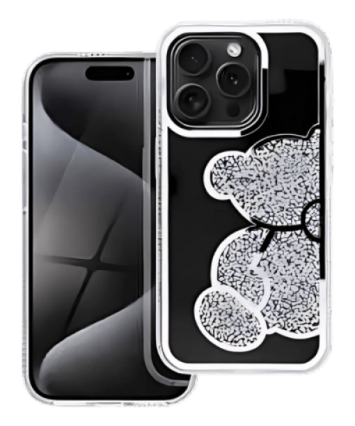 TEDDY BEAR Tok iPhone 12/ 12 Pro-hoz Ezüst Színben – Elegancia és Védelem Egyben