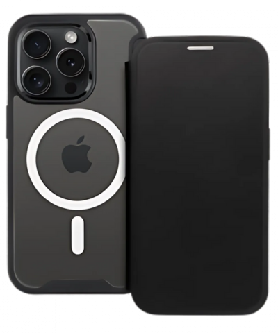 SMART MAG Book tok MagSafe kompatibilitással – iPhone 12 Pro Max - Fekete