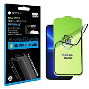 Bestsuit Rugalmas Hibrid Üveg 5D – Apple iPhone 15 Plus Fekete kerettel