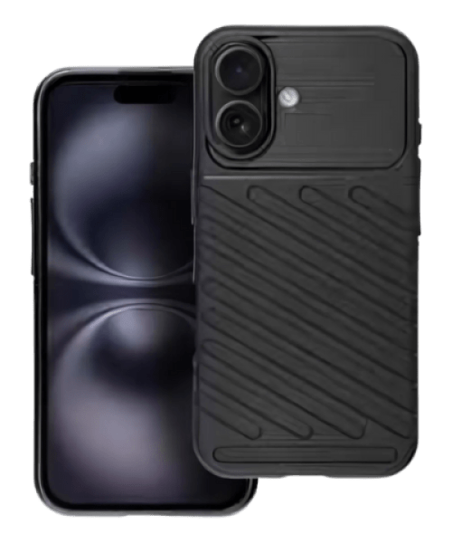 THUNDER tok – Prémium védelem iPhone 16 készülékhez fekete színben