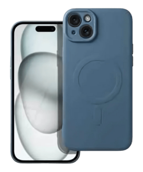 SILICONE MAG COVER – MagSafe-kompatibilis szilikon tok iPhone 15 Plus készülékhez kék színben