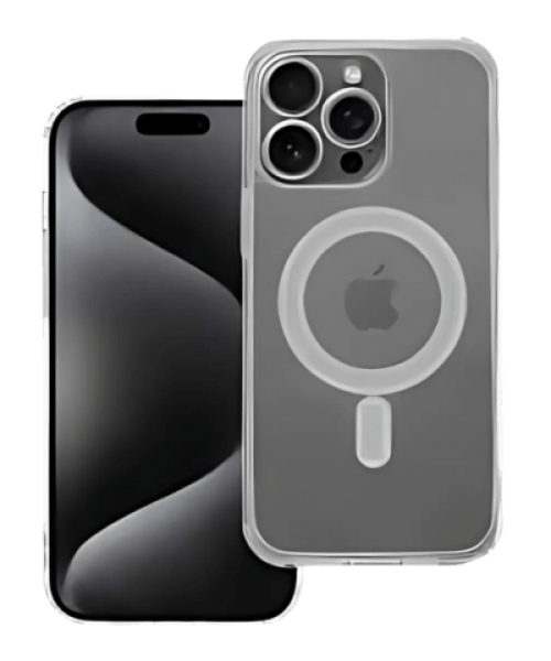 CLEAR MAG COVER tok kameravédelemmel – MagSafe kompatibilis tok iPhone 15 Pro készülékhez Átlátszó színben