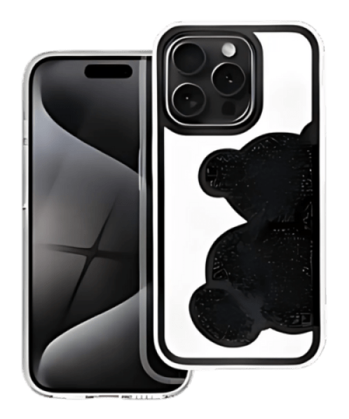 TEDDY BEAR Tok iPhone 12/ 12 Pro, Fekete Színben – Elegancia és Védelem Egyben