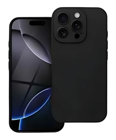 Apple iPhone 16 Pro szilikon tok kameravédővel matt fekete