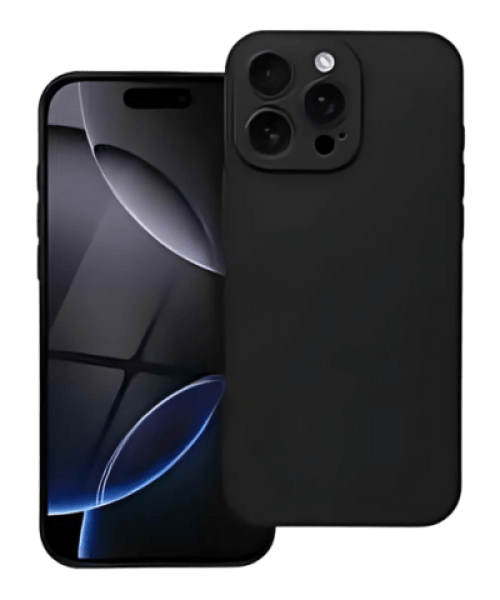 Apple iPhone 16 Pro Max szilikon tok kameravédővel matt fekete