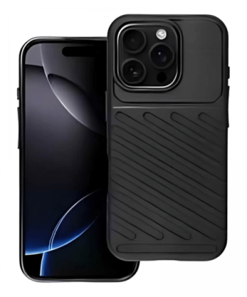 THUNDER tok – Prémium védelem iPhone 16 Pro készülékhez fekete színben