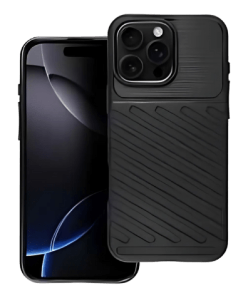 THUNDER tok – Maximális védelem iPhone 16 Pro Max készülékhez fekete színben