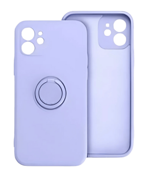 SILICONE RING tok iPhone 16 Pro-hoz - Elegáns Védelem Lila színben