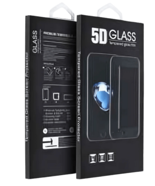 5D Full Glue edzett üveg - iPhone 16 Pro-hoz, fekete színű