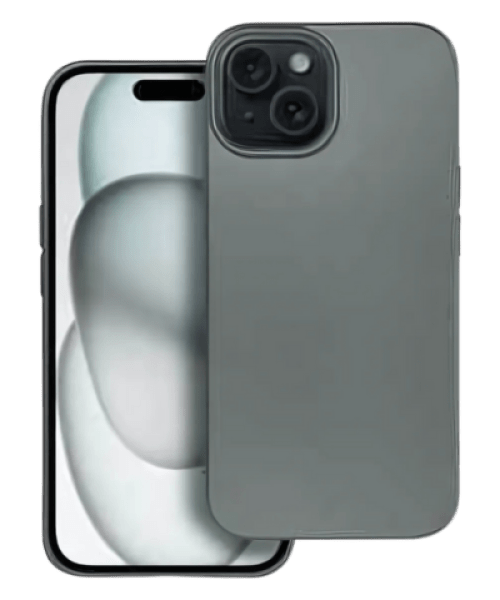 METALLIC Tok – Elegáns Védelem iPhone 15-hez Szürke Színben