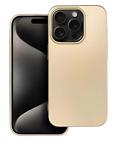 METALLIC Tok – Prémium Védelem iPhone 15 Pro-hoz Arany Színben