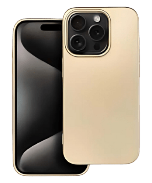 METALLIC Tok – Prémium Védelem iPhone 15 Pro-hoz Arany Színben