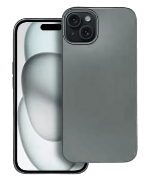 METALLIC Tok – Prémium Védelem iPhone 15 Plus-hoz Szürke Színben