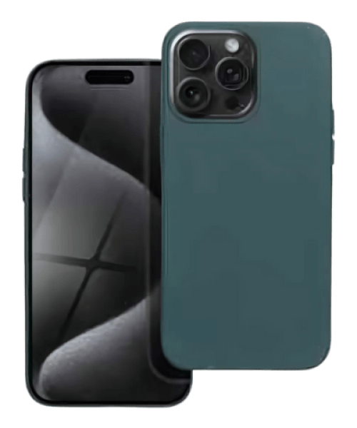 MATT Tok iPhone 15 Pro – Elegáns Védelem sötétzöld színben