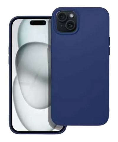 Apple iPhone 15 Plus szilikon tok matt sötétkék