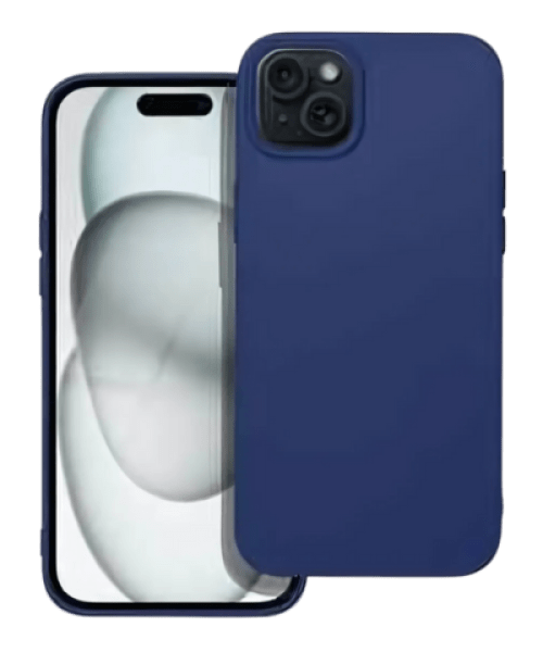 Apple iPhone 15 Plus szilikon tok matt sötétkék