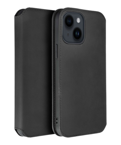 DUAL POCKET Book Tok iPhone 15 Plus – Praktikus és Elegáns Védelem Fekete Színben
