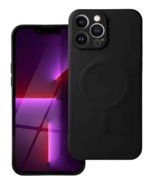 SILICONE MAG COVER Tok – MagSafe-kompatibilis az iPhone 13 Pro Max készülékhez, Fekete színben