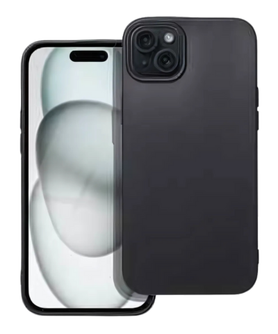Apple iPhone 15 Plus szilikon tok matt fekete